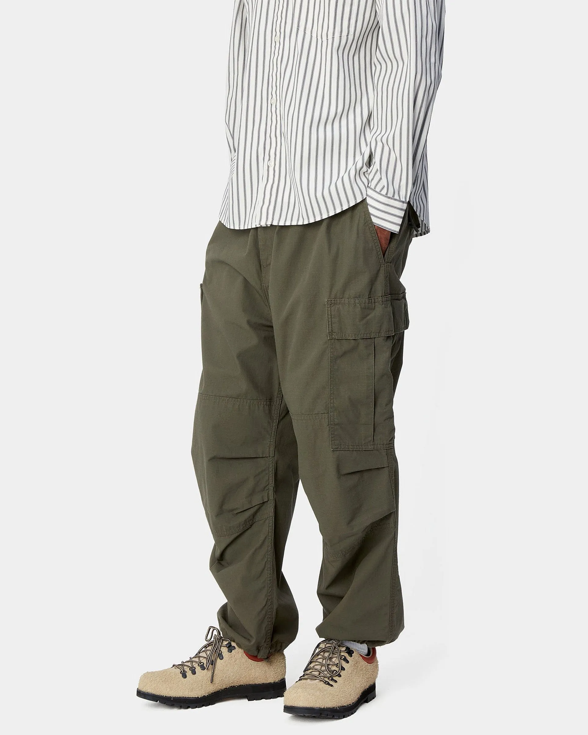 Carhartt WIP Jet Extra Loose Fit Cargo Pants - Cypress Rinsed
