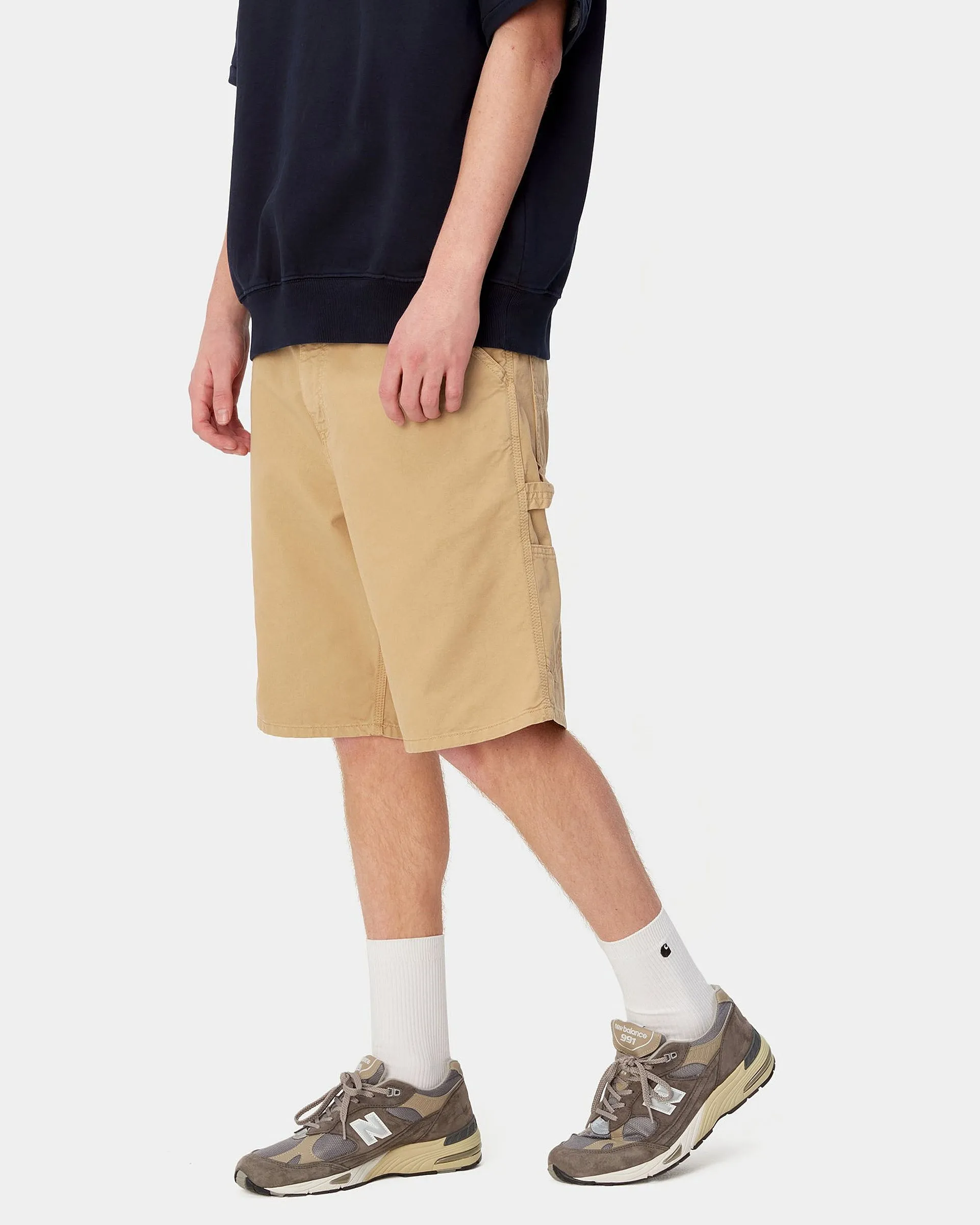 Carhartt WIP Single Knee Shorts - Bourbon Garment Dyed