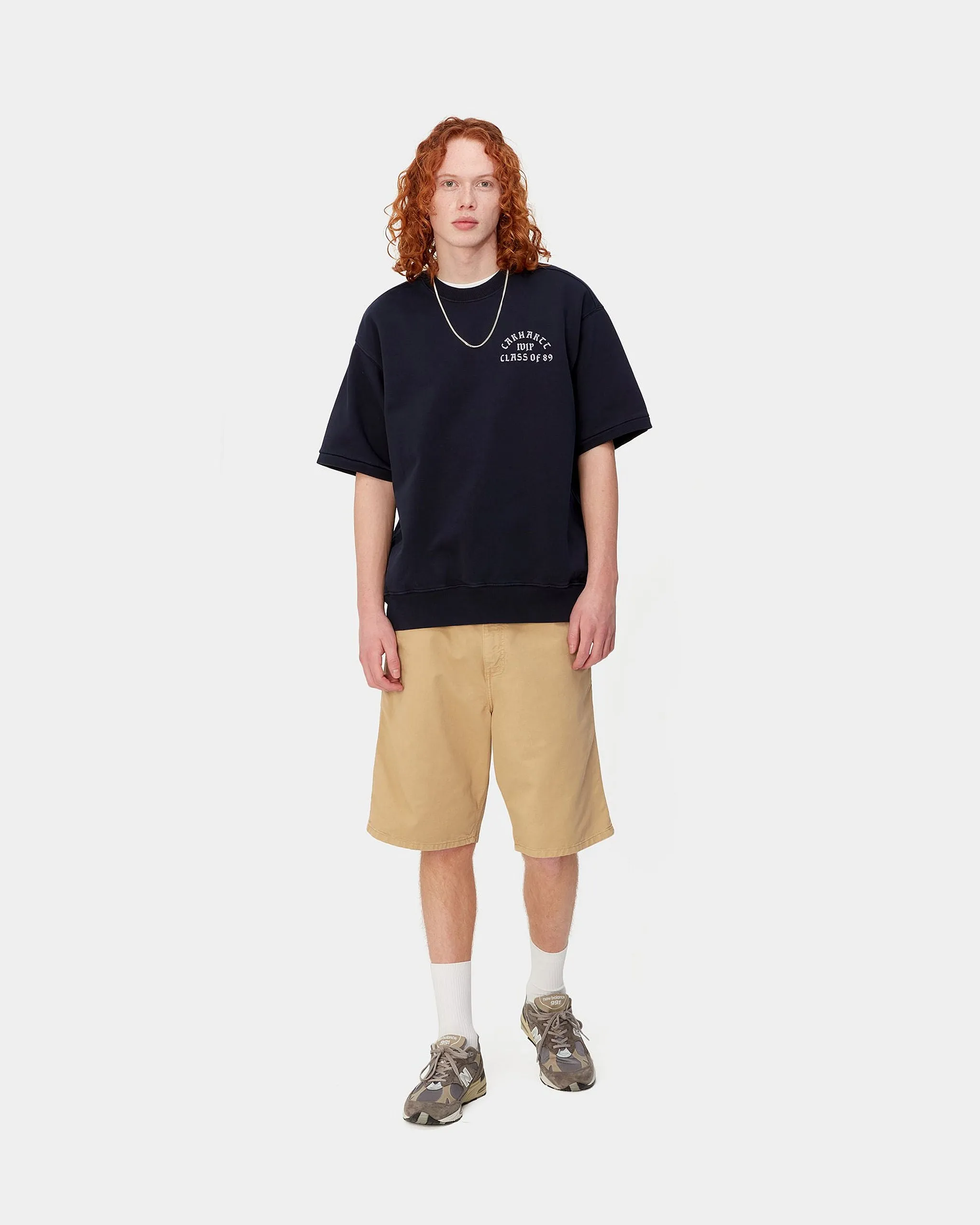 Carhartt WIP Single Knee Shorts - Bourbon Garment Dyed