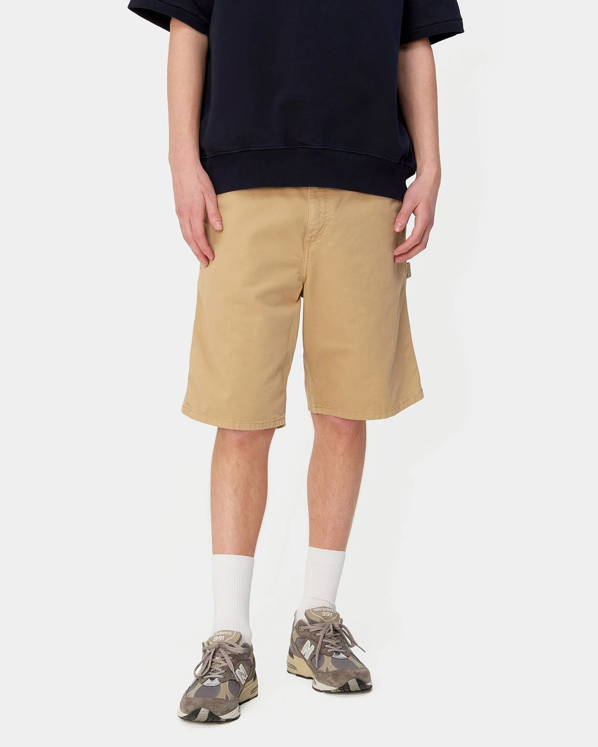 Carhartt WIP Single Knee Shorts - Bourbon Garment Dyed