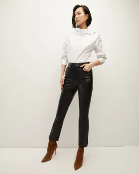 Carly Vegan Leather Kick-Flare Pant Carly Vegan Leather Kick-Flare Pant