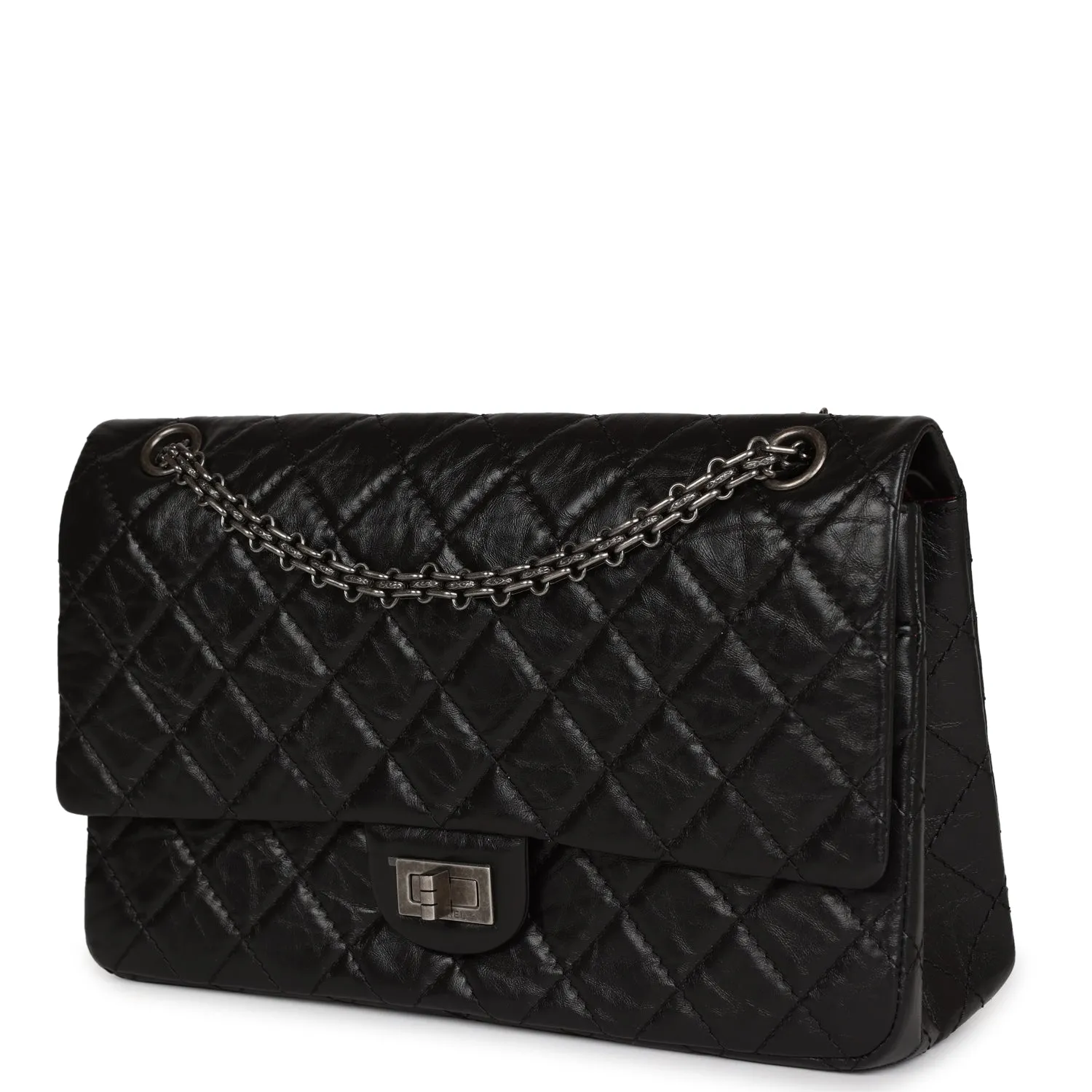 Chanel Medium Reissue 226 2.55 Flap Black Aged Calfskin Ruthenium Hardware