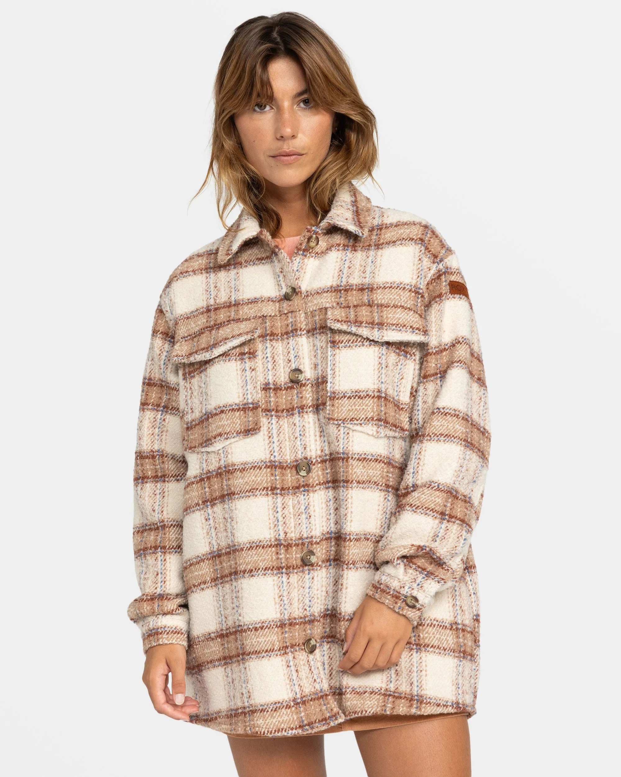 Check The Swell IIII Shacket - Parchement Paradise Plaid