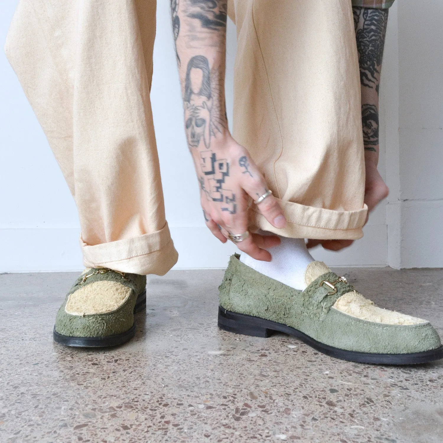 Checks Butter   Avocado Bit Loafer - Men's