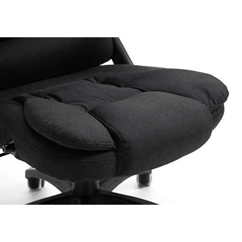 Cherry Tree Furniture Executive Recline Extra Padded Office Chair Standard, MO17 Black Fabric