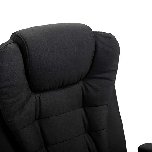 Cherry Tree Furniture Executive Recline Extra Padded Office Chair Standard, MO17 Black Fabric