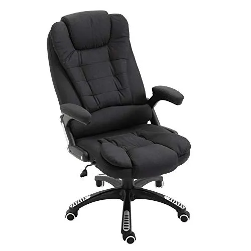 Cherry Tree Furniture Executive Recline Extra Padded Office Chair Standard, MO17 Black Fabric