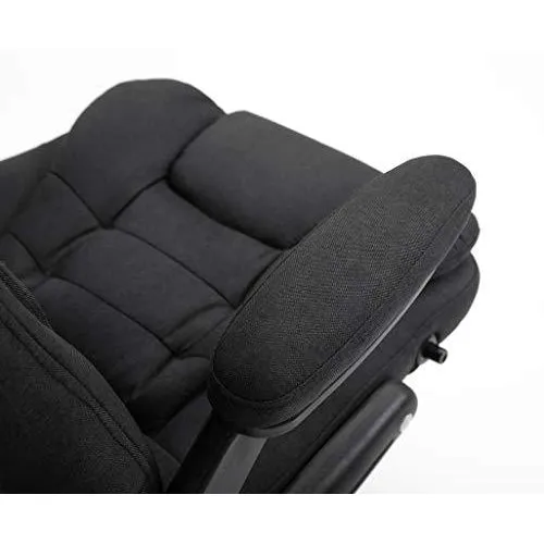 Cherry Tree Furniture Executive Recline Extra Padded Office Chair Standard, MO17 Black Fabric