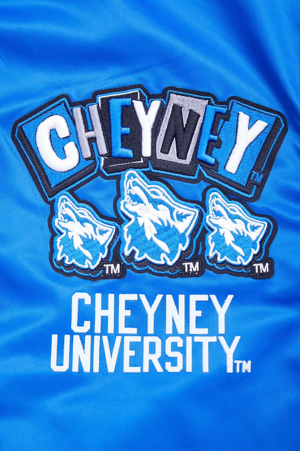 CHEYNEY UNIVERSITY OF PENNSYLVANIA HOMECOMING MEN'S RIB SATIN JACK (ROYAL BLUE)