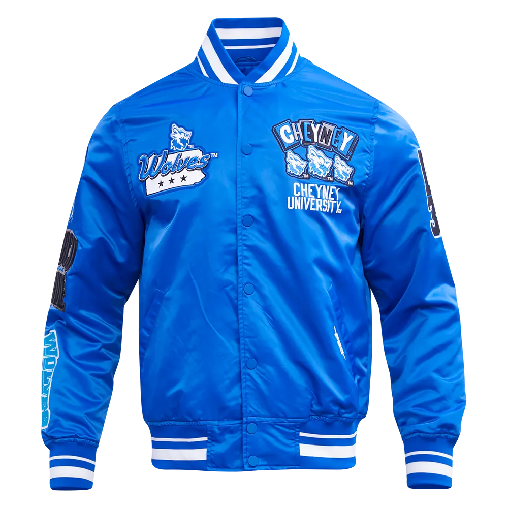 CHEYNEY UNIVERSITY OF PENNSYLVANIA HOMECOMING MEN'S RIB SATIN JACK (ROYAL BLUE)