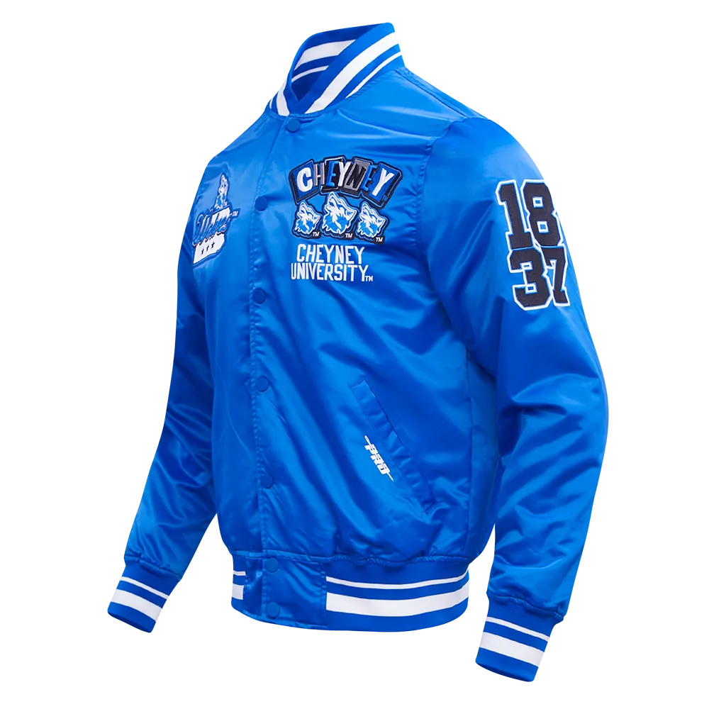 CHEYNEY UNIVERSITY OF PENNSYLVANIA HOMECOMING MEN'S RIB SATIN JACK (ROYAL BLUE)