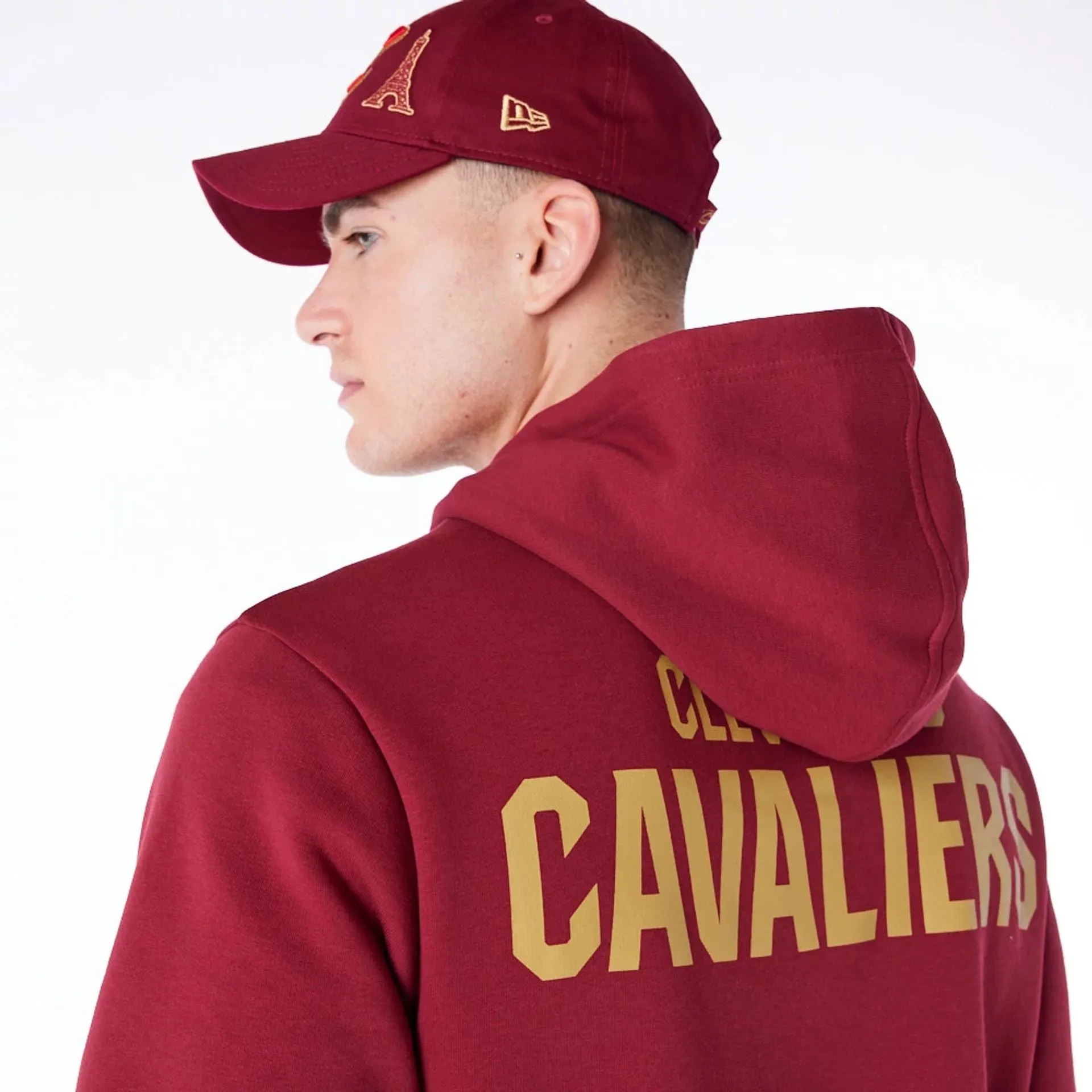 Cleveland Cavaliers NBA Paris Games Dark Red Pullover Hoodie
