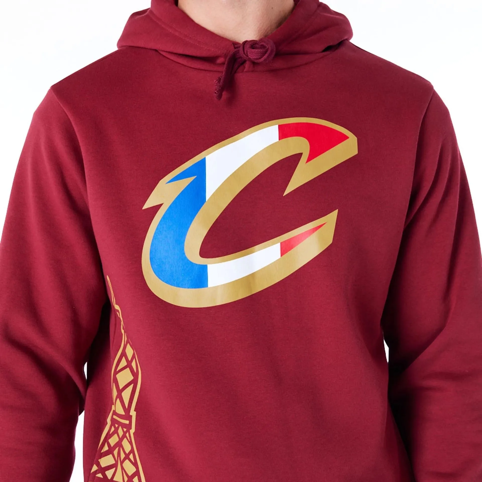 Cleveland Cavaliers NBA Paris Games Dark Red Pullover Hoodie