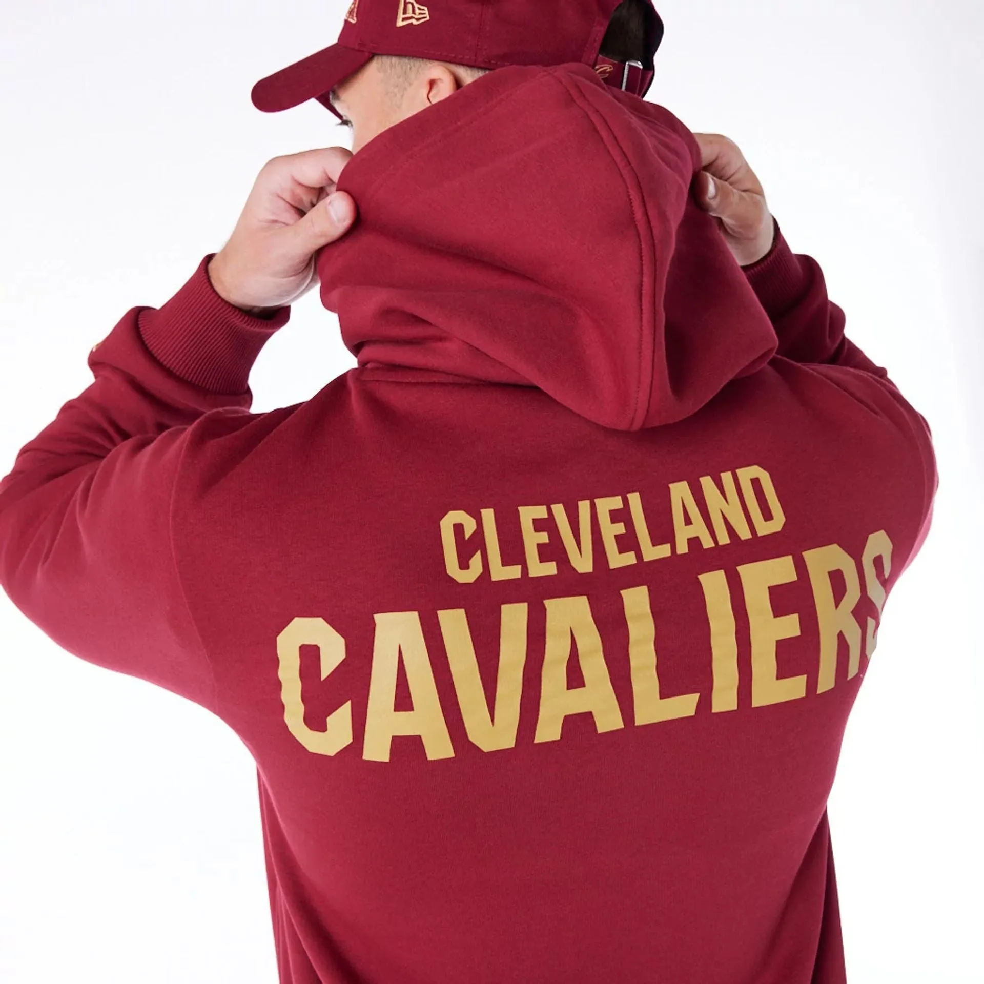 Cleveland Cavaliers NBA Paris Games Dark Red Pullover Hoodie