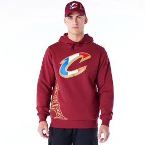 Cleveland Cavaliers NBA Paris Games Dark Red Pullover Hoodie