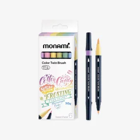 COLOR TWIN BRUSH PEN SET OF 6 // DESSERT PASTEL COLOR TWIN BRUSH PEN SET OF 6 // DESSERT PASTEL