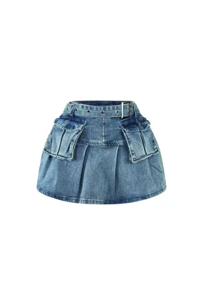 Come Back Vintage Cargo Denim Skirt Come Back Vintage Cargo Denim Skirt
