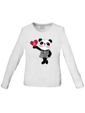 Core Stretch - "Little Miss Panda" Long Sleeve Knit Tee Core Stretch - "Little Miss Panda" Long Sleeve Knit Tee