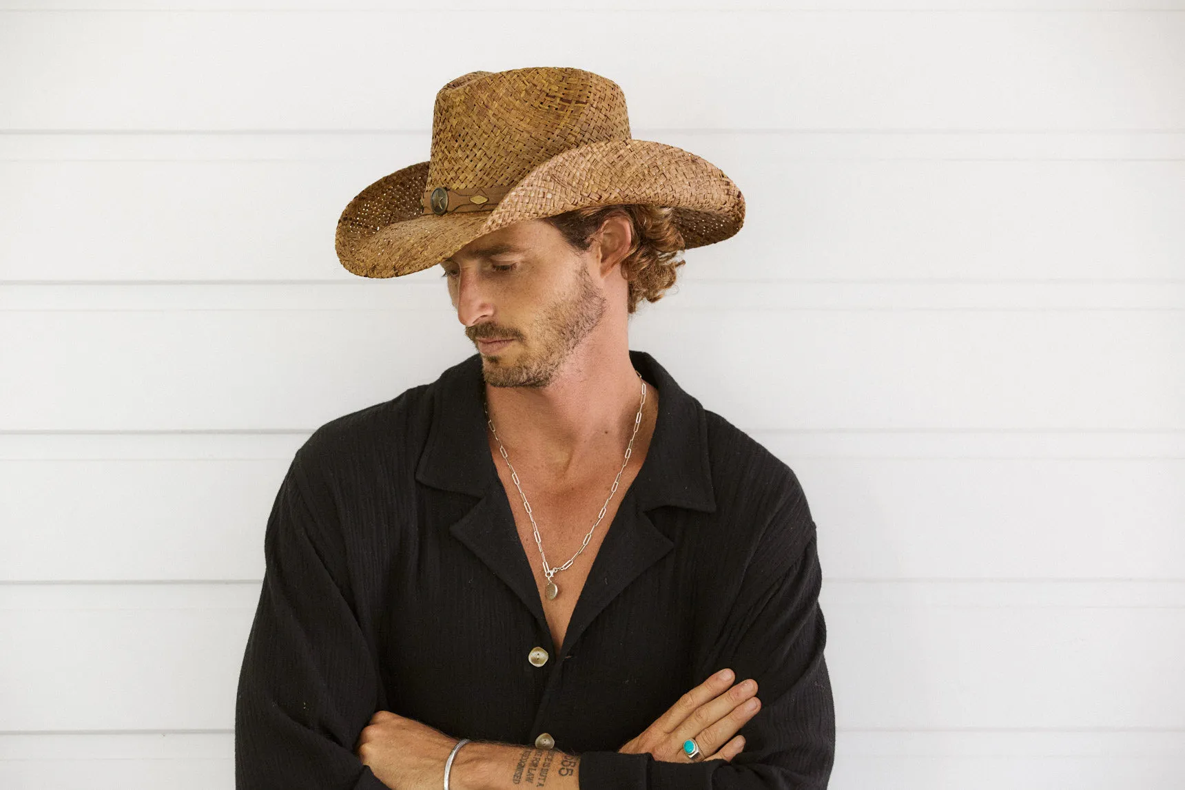 Country Western Raffia Shapeable Hat