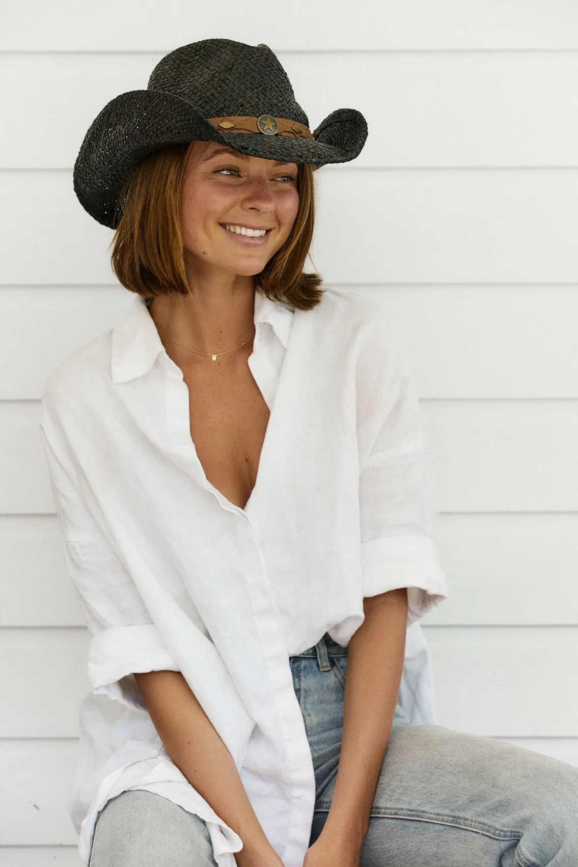 Country Western Raffia Shapeable Hat