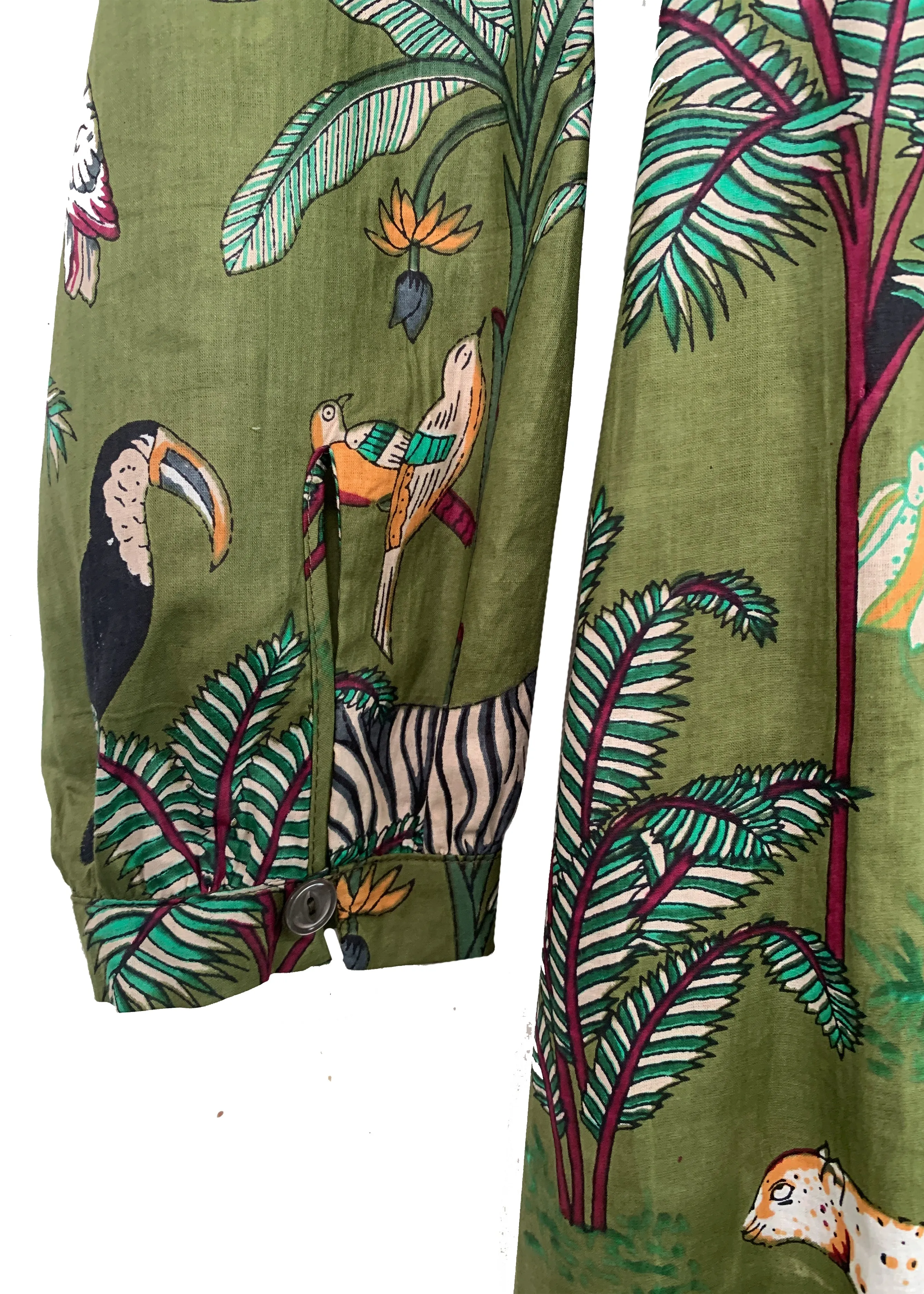 Denni Weekend Dress- Green Palm