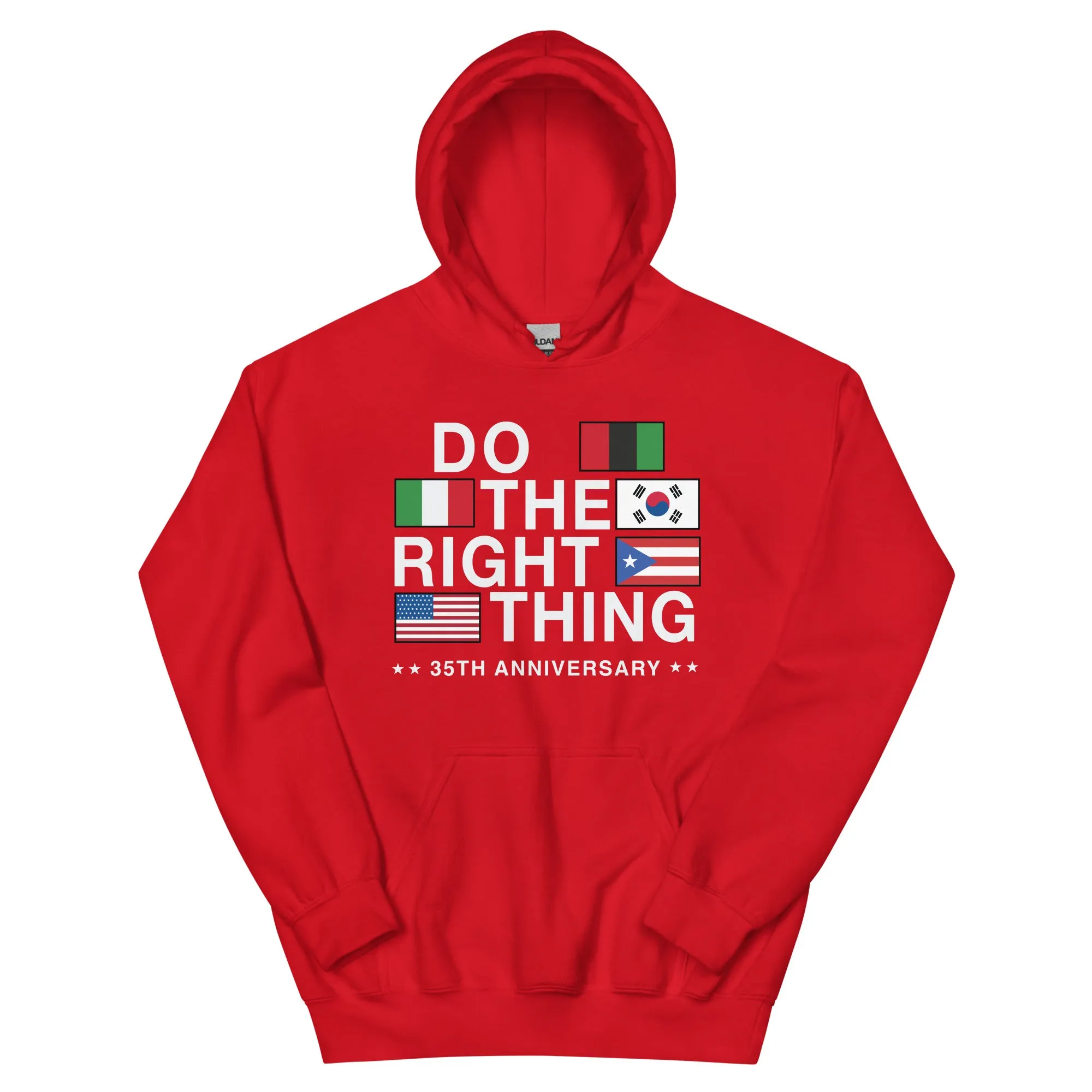 Do The Right Thing Flag Hoodie (Red)