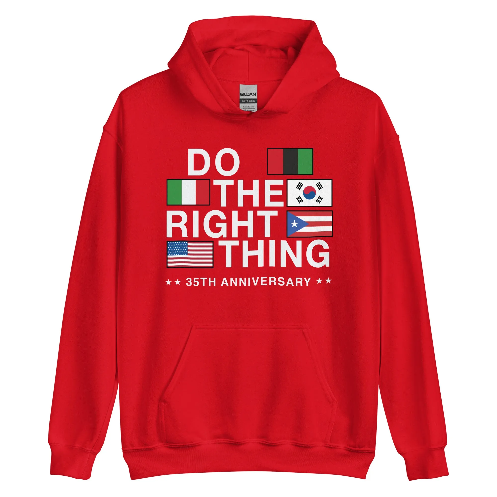 Do The Right Thing Flag Hoodie (Red)