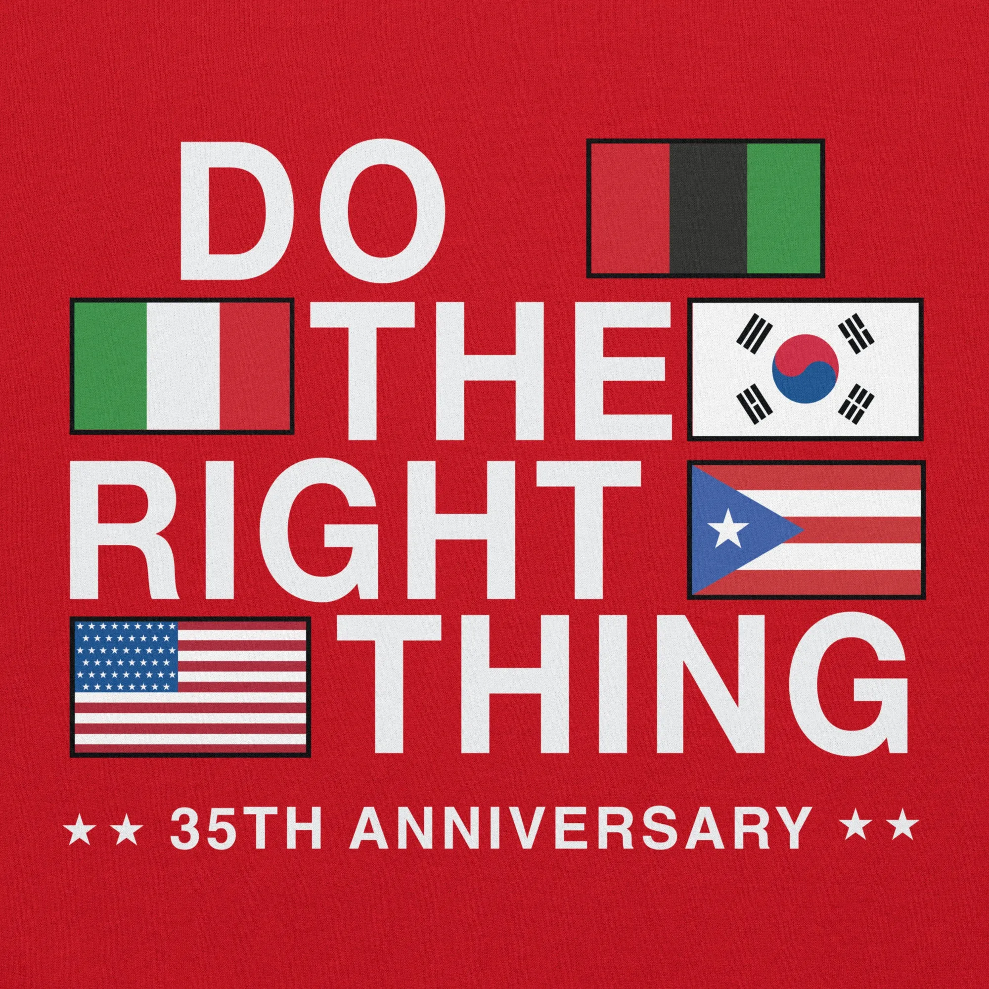 Do The Right Thing Flag Hoodie (Red)