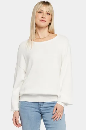 Dolman Sleeved Boatneck Sweater - Ivory Dolman Sleeved Boatneck Sweater - Ivory