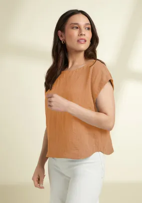 Drift Boat Neck Tee | Linenette (Sandalwood) Drift Boat Neck Tee | Linenette (Sandalwood)