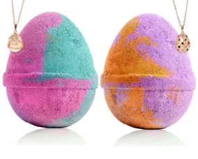 Easter Egg - Pink & Teal   Orange & Purple - Bath Bomb Duo Easter Egg - Pink & Teal   Orange & Purple - Bath Bomb Duo