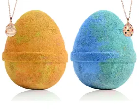 Easter Egg - Yellow & Orange   Tiffany Blue & Blue - Bath Bomb Duo