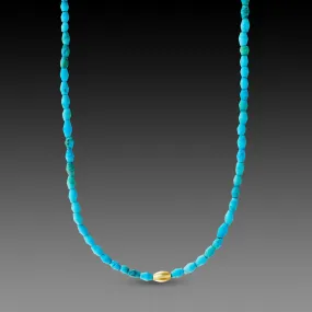 Egyptian Faience & Gold Necklace