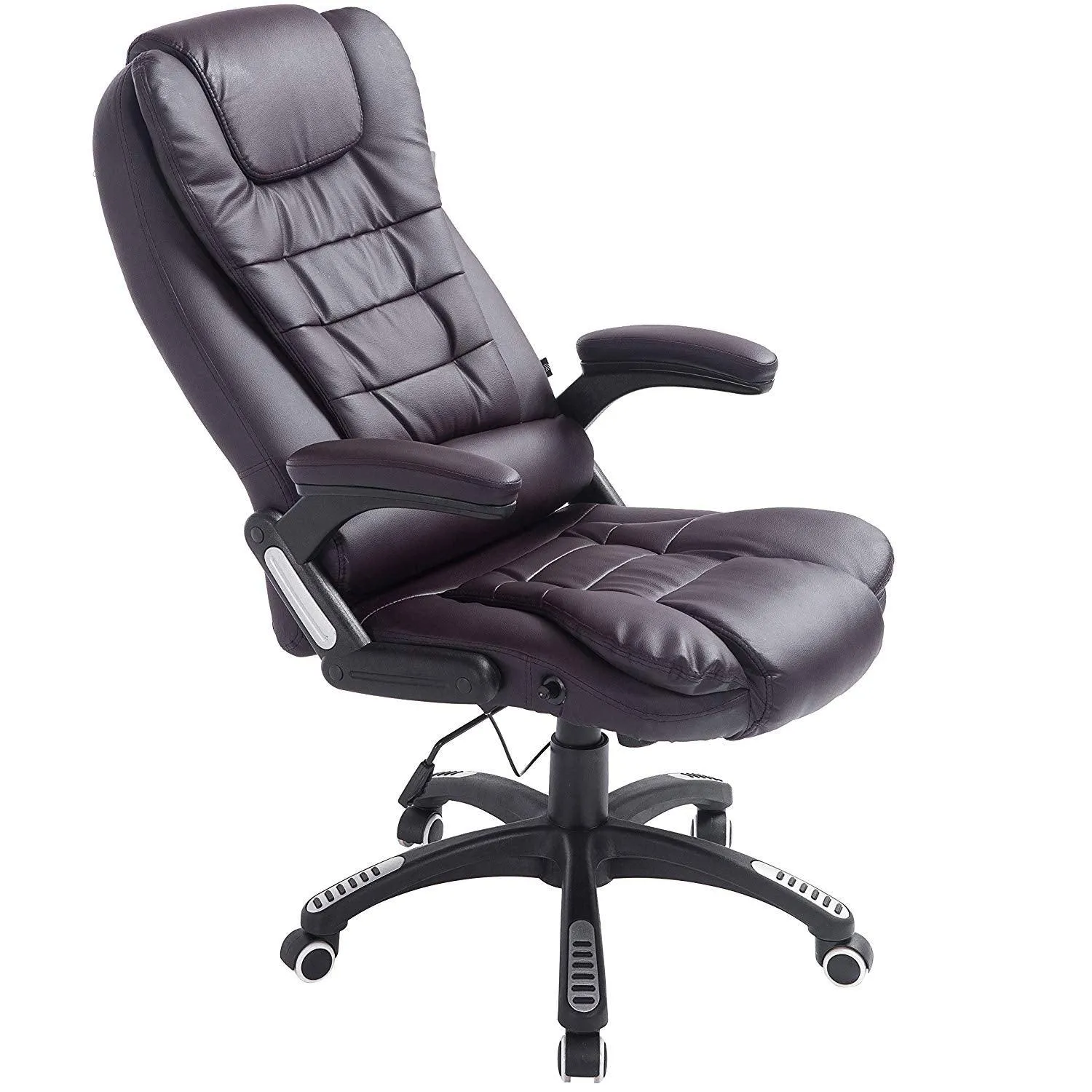 Executive Recline High Back Extra Padded Office Chair, MO17 Brown
