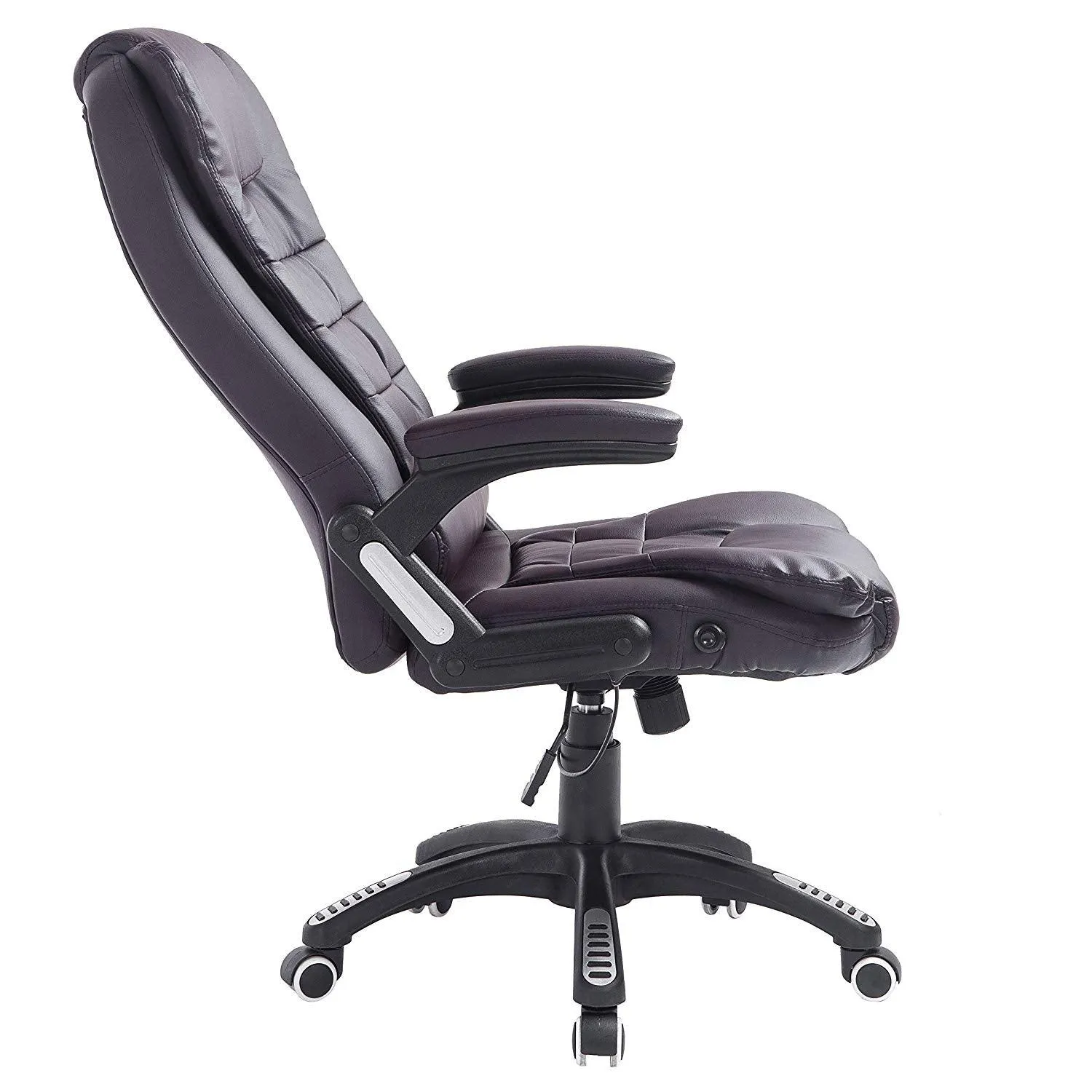 Executive Recline High Back Extra Padded Office Chair, MO17 Brown