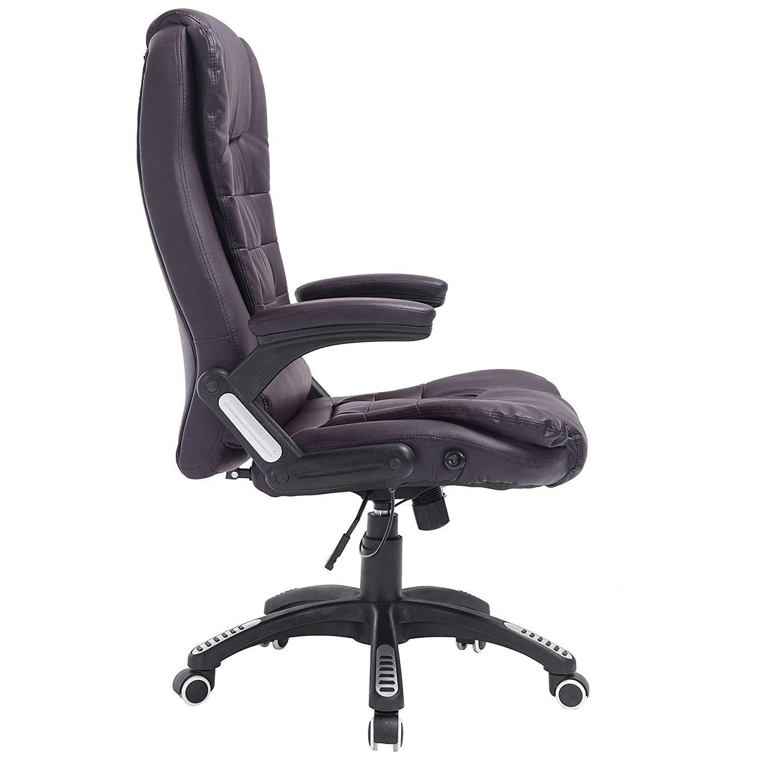 Executive Recline High Back Extra Padded Office Chair, MO17 Brown