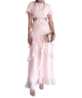 Fame and Partners Pink Cut Out Maxi