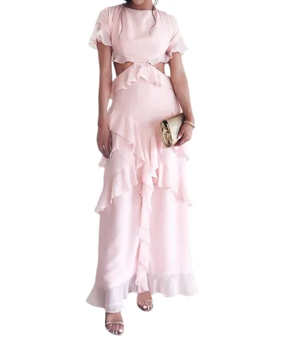 Fame and Partners Pink Cut Out Maxi