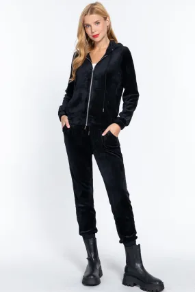 Faux Fur Jacket & Jogger Pants Set Faux Fur Jacket & Jogger Pants Set