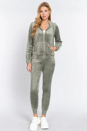 Faux Fur Jacket & Jogger Pants Set Faux Fur Jacket & Jogger Pants Set