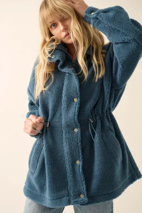 Feeling Fluffy Sherpa Fleece Drawstring Jacket Feeling Fluffy Sherpa Fleece Drawstring Jacket