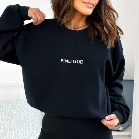 Find God Printed Unisex Oversized Sweatshirt Find God Printed Unisex Oversized Sweatshirt
