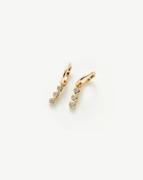 Fine Diamond Charm Hoop Earrings Fine Diamond Charm Hoop Earrings