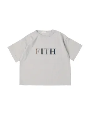 Fith Applique Grey T-Shirt Fith Applique Grey T-Shirt
