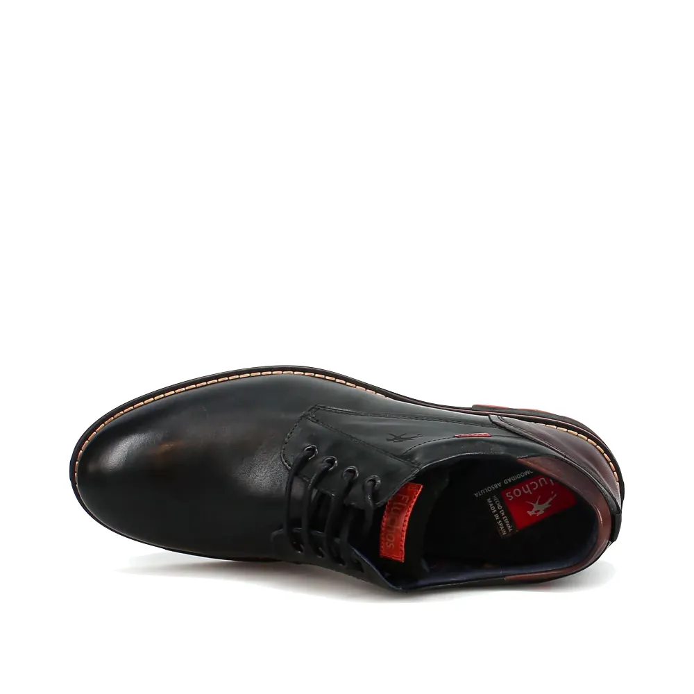 Fluchos Men's Terry Leather Oxford (Black)