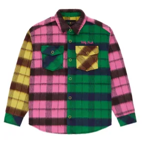 Fuzzy Plaid Snap Shacket Fuzzy Plaid Snap Shacket