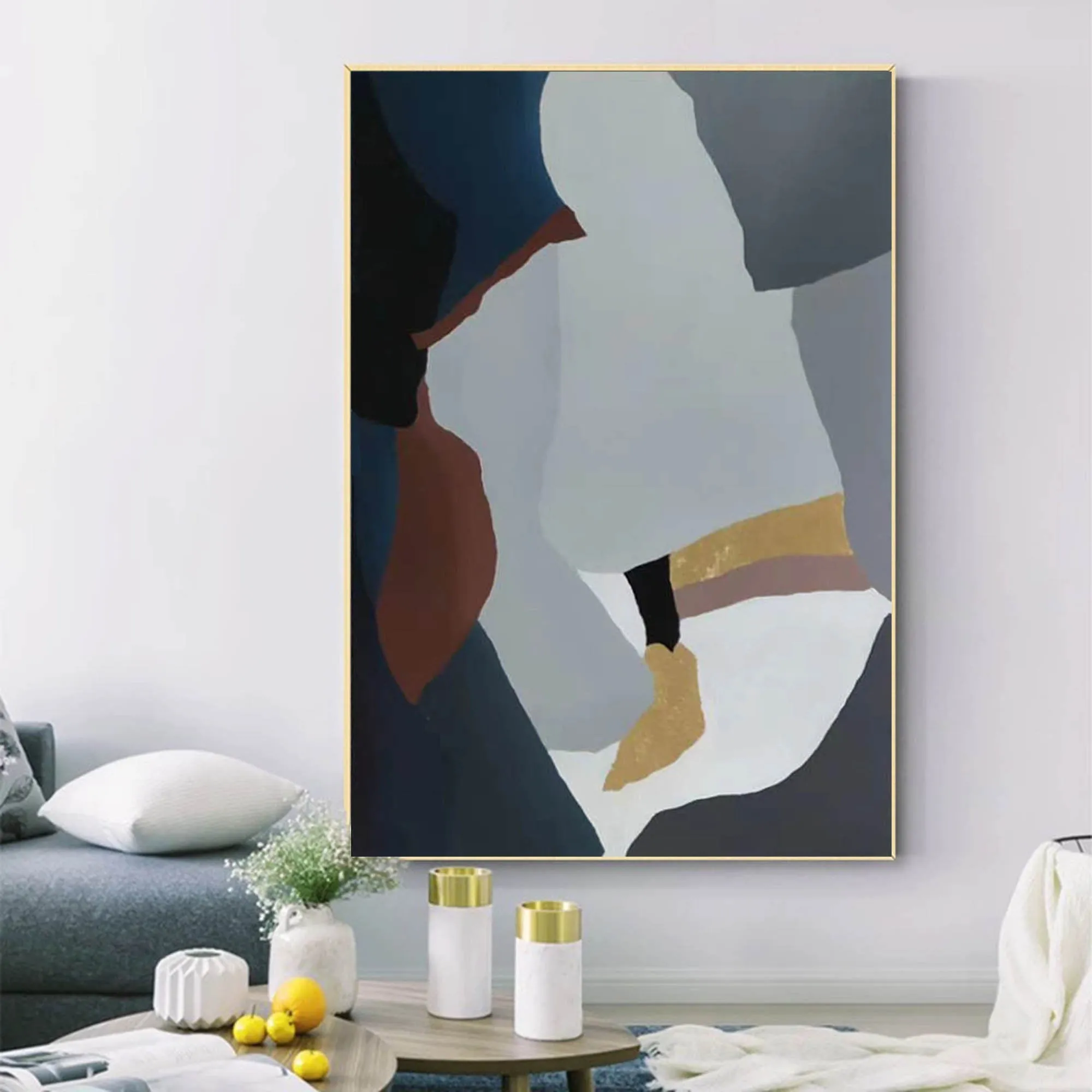 Geometric Wall Art Contemporary Abstract Oil Painting Yp021