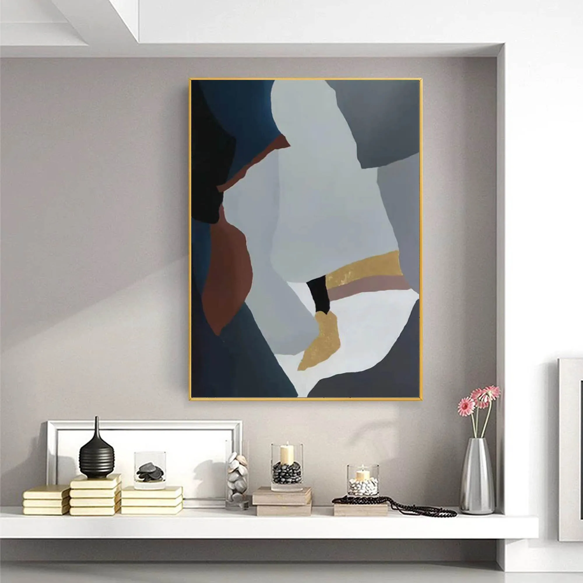 Geometric Wall Art Contemporary Abstract Oil Painting Yp021