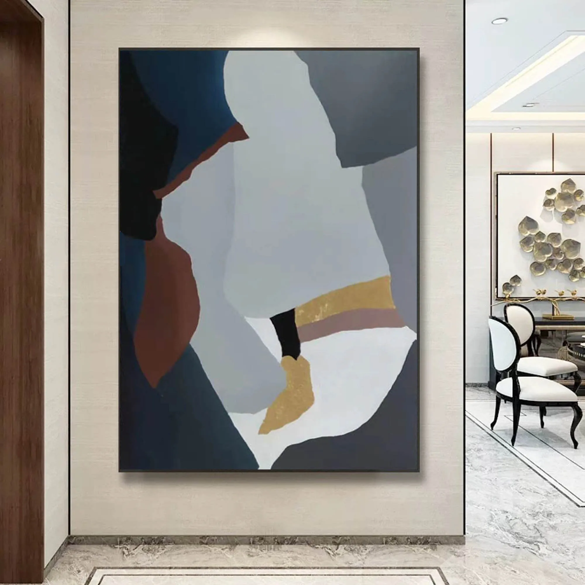 Geometric Wall Art Contemporary Abstract Oil Painting Yp021