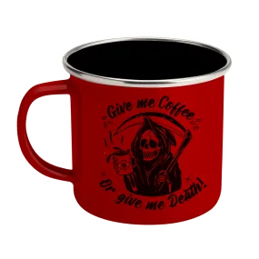 Give Me Coffee Enamel Steel Mug 12 oz Give Me Coffee Enamel Steel Mug 12 oz